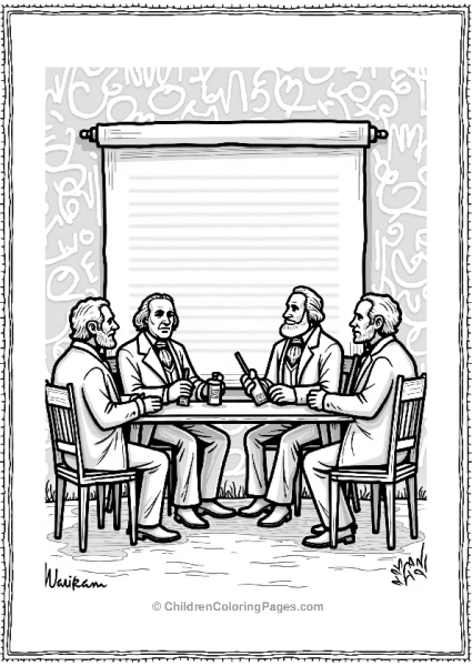 Graffiti Founding Fathers Signing Declaration Free PDF Printable