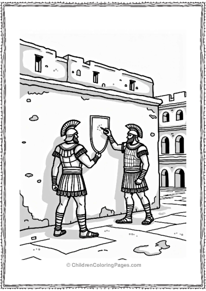 Graffiti Gladiators In A Coliseum Free PDF Printable