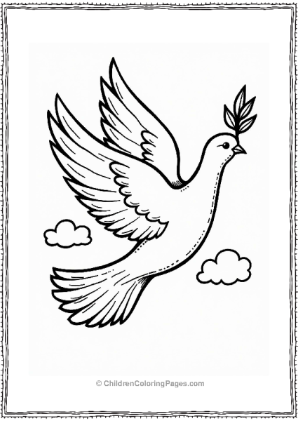 Graffiti Peaceful Dove Soaring With Olive Branch Free PDF Printable