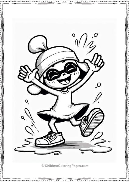 Happy Inkling Dance In Splatoon Free PDF Printable