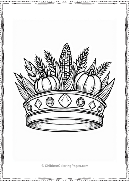 Harvest Crown With Fall Elements Free PDF Printable