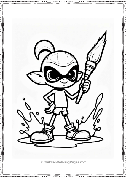 Heroic Inkling With Paintbrush Free PDF Printable