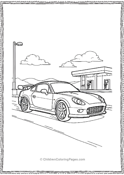 Highspeed Pursuit Near Gas Station Police Car Free PDF Printable