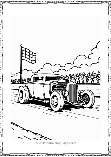 Hot Rod At The Finish Line Free PDF Printable