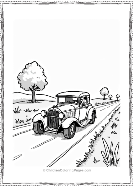 Hot Rod Cars With A Happy Dog Free PDF Printable