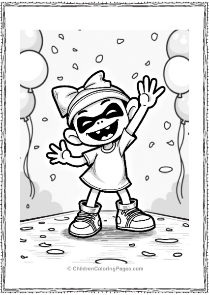 Inkling Character Dancing At Festival Free PDF Printable