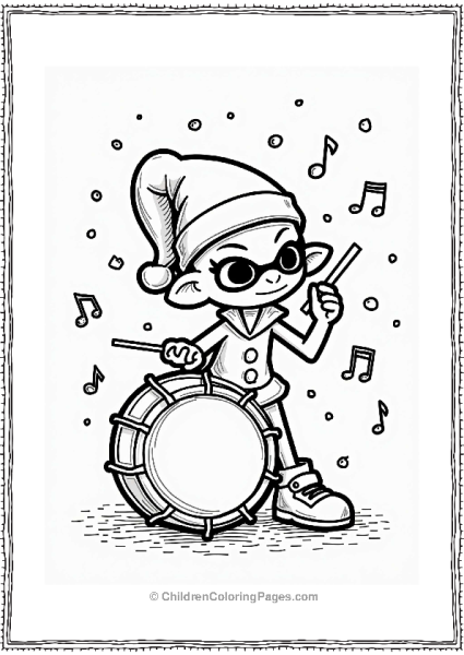 Inkling Character Playing A Drum Free PDF Printable