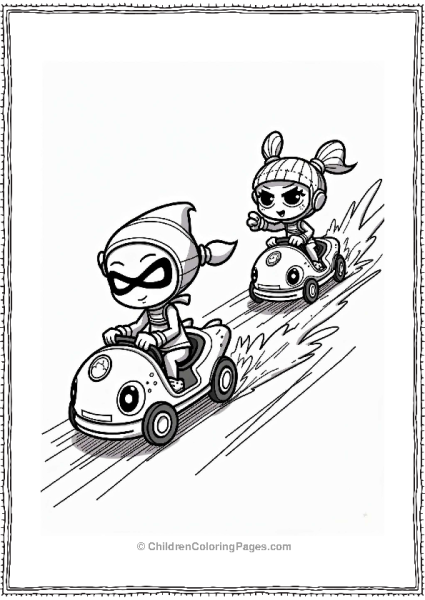 Inkling Characters Racing With Squids Free PDF Printable