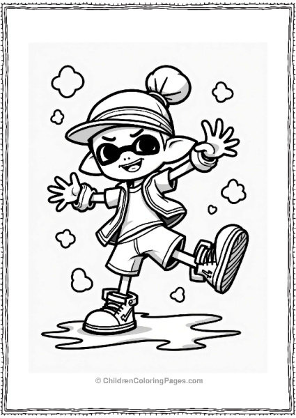 Inkling Dance Pose In Splatoon Free PDF Printable