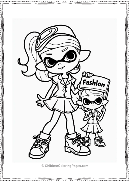 Inkling Fashion Show In Splatoon Free PDF Printable