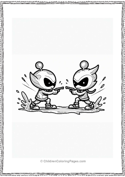 Inkling Paintball Duel In Splatoon Free PDF Printable