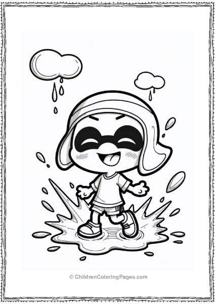 Inkling Splashing Ink In A Fun Scene Free PDF Printable