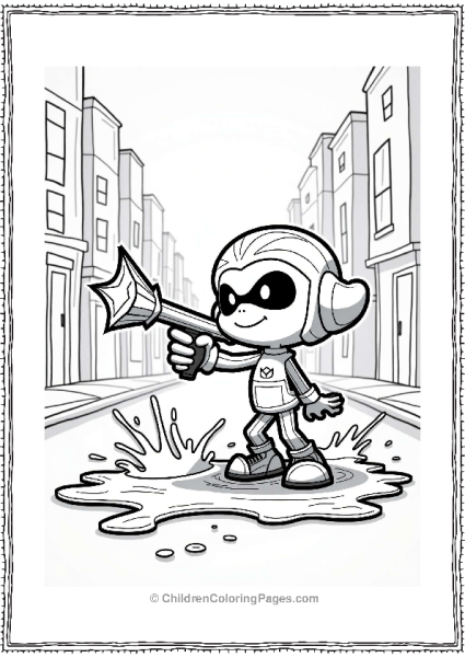 Inkling Splatter Battle In Splatoon Free PDF Printable