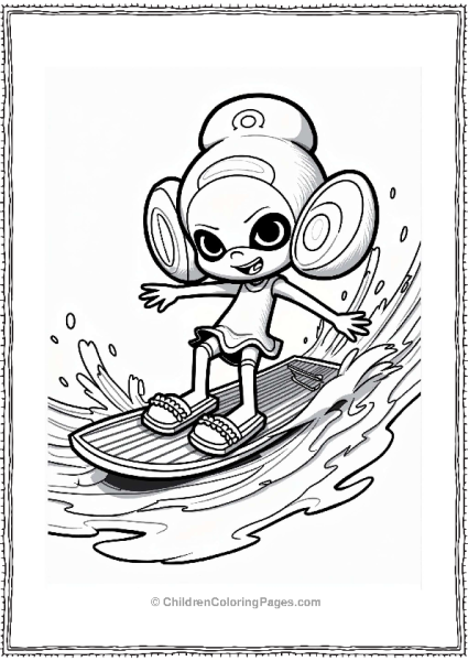 Inkling Surfer On Colorful Ink Wave Free PDF Printable