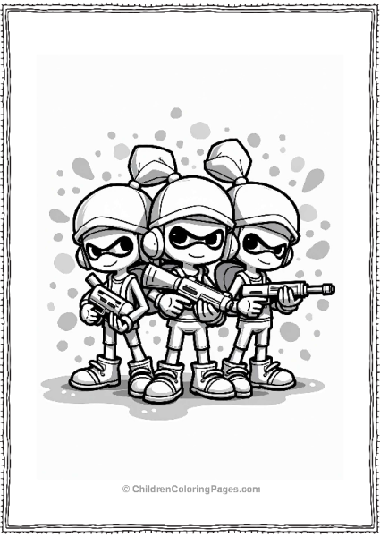 Inkling Team Gathering In Splatoon Free PDF Printable