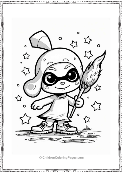 Inkling With Colorful Paintbrush Free PDF Printable