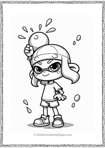 Inkling With Splash Bomb Ready For Action Free PDF Printable