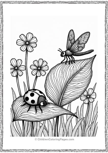 Insect Garden Zentangle Design Free PDF Printable