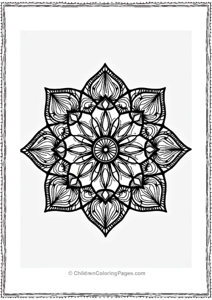 Interlocking Hexagon Mandala Zentangle Free PDF Printable