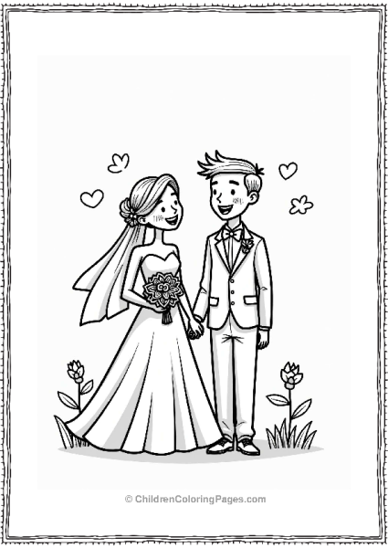 Joyful Couple Laughing At Their Wedding Free PDF Printable