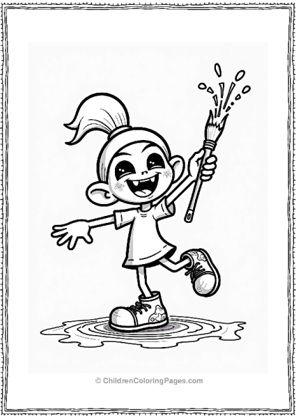 Joyful Inkbrush Dance In Splatoon Free PDF Printable