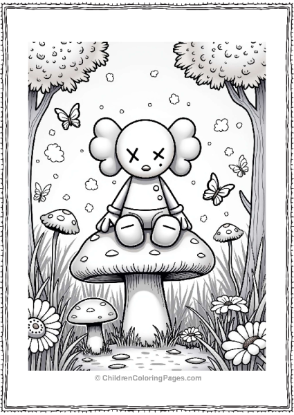 KAWS Character In A Magical Forest Free PDF Printable