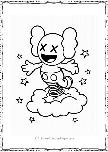 KAWS Creature On A Springy Cloud Free PDF Printable