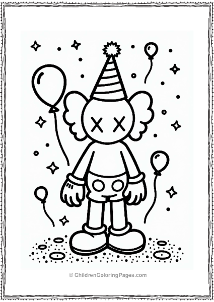 KAWS Figure In A Festive Dreamland Free PDF Printable