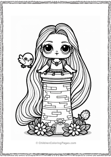 LOL Surprise Doll As Rapunzel In A Tower Free PDF Printable