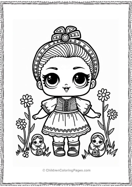 LOL Surprise Doll At A Folk Festival Free PDF Printable