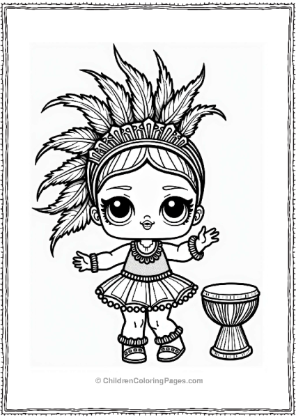 LOL Surprise Doll At Brazilian Carnival Free PDF Printable