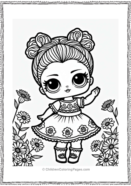LOL Surprise Doll At Dia De Los Muertos Festival Free PDF Printable