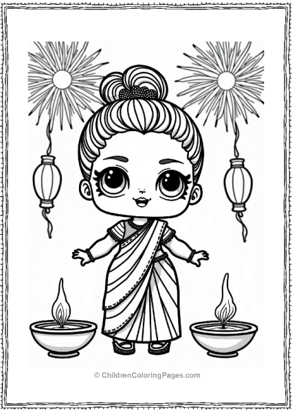 LOL Surprise Doll Celebrating Diwali Free PDF Printable
