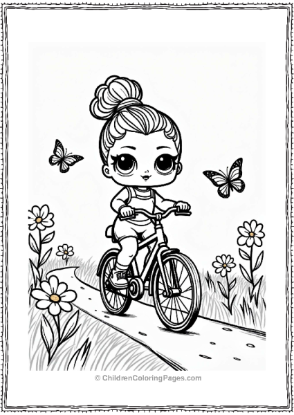 LOL Surprise Doll Cycling Through Flowers Free PDF Printable