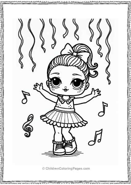 LOL Surprise Doll Dancing At A Party Free PDF Printable