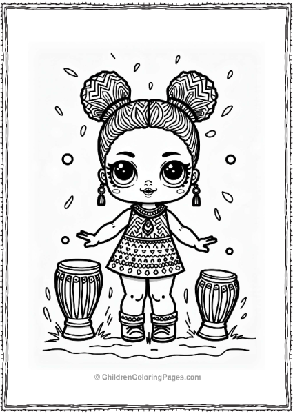 LOL Surprise Doll In African Dashiki Free PDF Printable