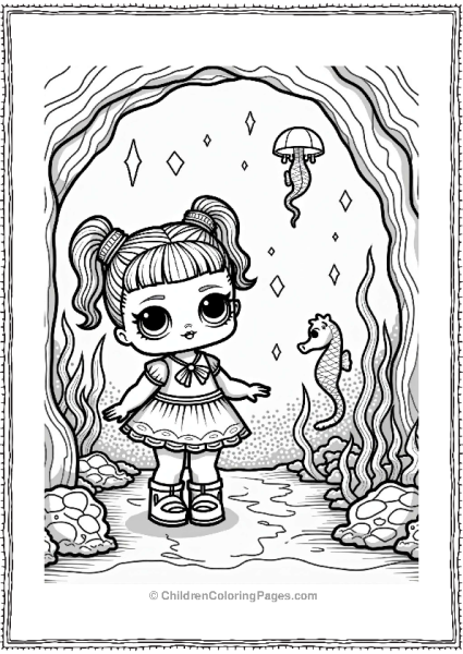 LOL Surprise Doll In An Underwater Cave Free PDF Printable