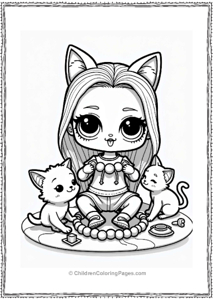 LOL Surprise Doll Making A Necklace Free PDF Printable