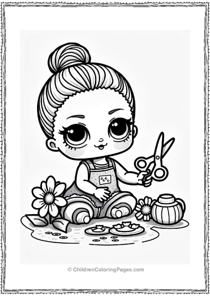 LOL Surprise Doll Making Colorful Paper Flowers Free PDF Printable