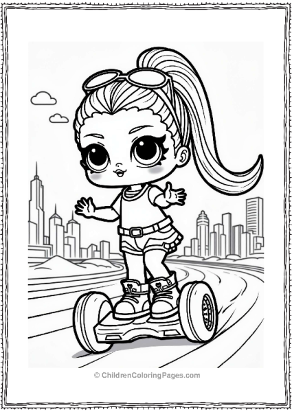 LOL Surprise Doll On A Hoverboard Free PDF Printable