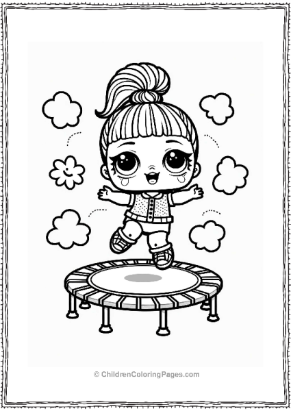 LOL Surprise Doll On A Trampoline Free PDF Printable