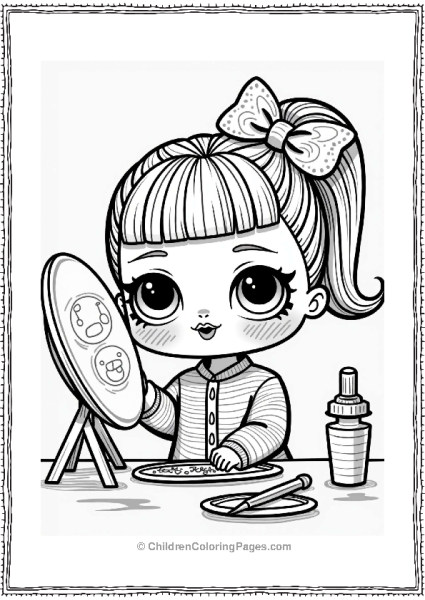 LOL Surprise Doll Painting Her Face Free PDF Printable