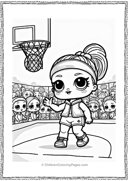 LOL Surprise Doll Playing Basketball Free PDF Printable