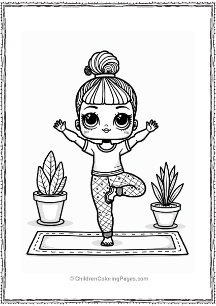 LOL Surprise Doll Practicing Yoga Free PDF Printable