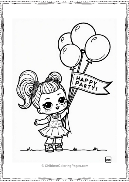LOL Surprise Doll With Balloons Free PDF Printable