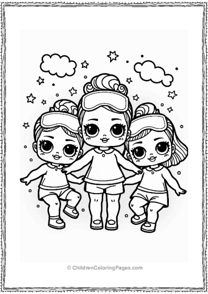 LOL Surprise Dolls At Sleepover Free PDF Printable