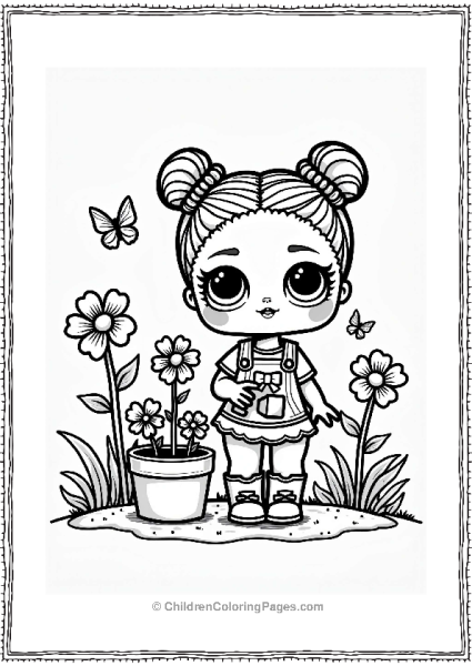 LOL Surprise Dolls Gardening Scene Free PDF Printable