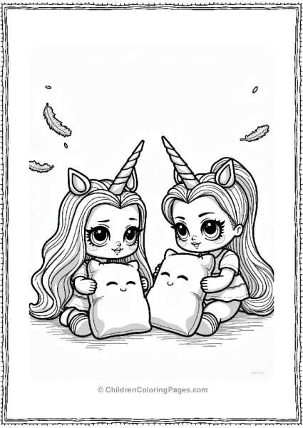LOL Surprise Dolls Pillow Fight Free PDF Printable