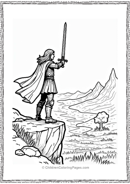 Lord Of The Rings Aragorn Overlooking The Battlefield Free PDF Printable