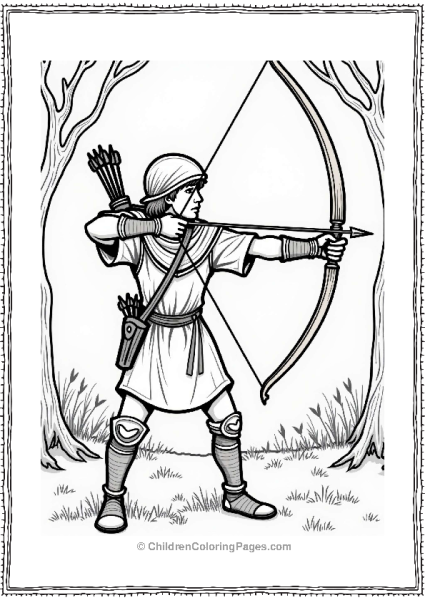 Lord Of The Rings Brave Archer In The Forest Free PDF Printable